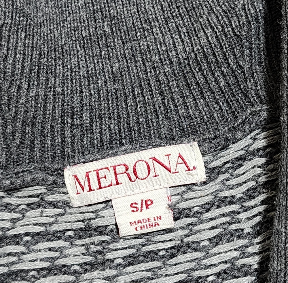 Merona Men's Textured Gray Cardigan Sweater - Picture 6 of 8